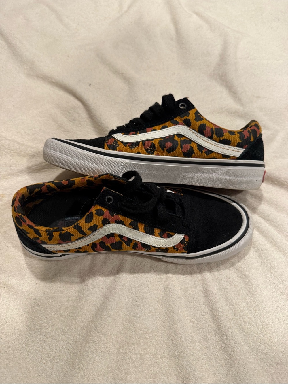 Vans Old Skool Leopard Print Sneakers - Black, Yellow & Pink